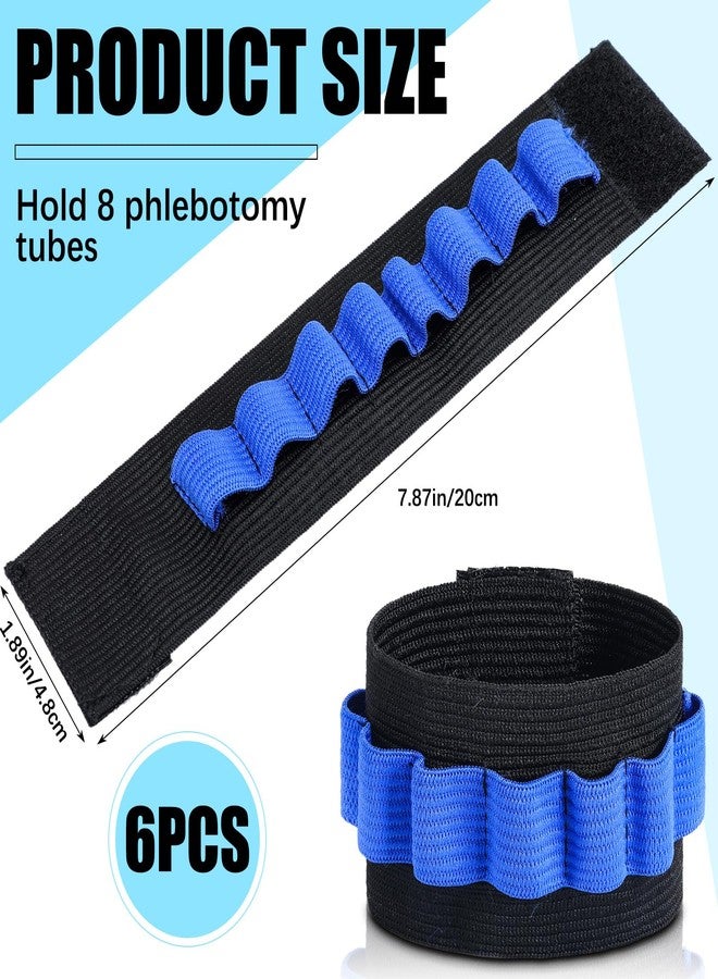 Threlaco 6 Pack Phlebotomy Tube Holder Wristband Blood Draw Tube Bracelet Strap Blood Draw Caddy Kit Hold 8 Phlebotomy Tubes - Image 2